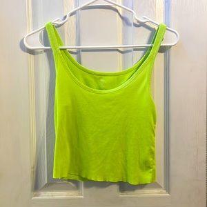 Yellow crop top